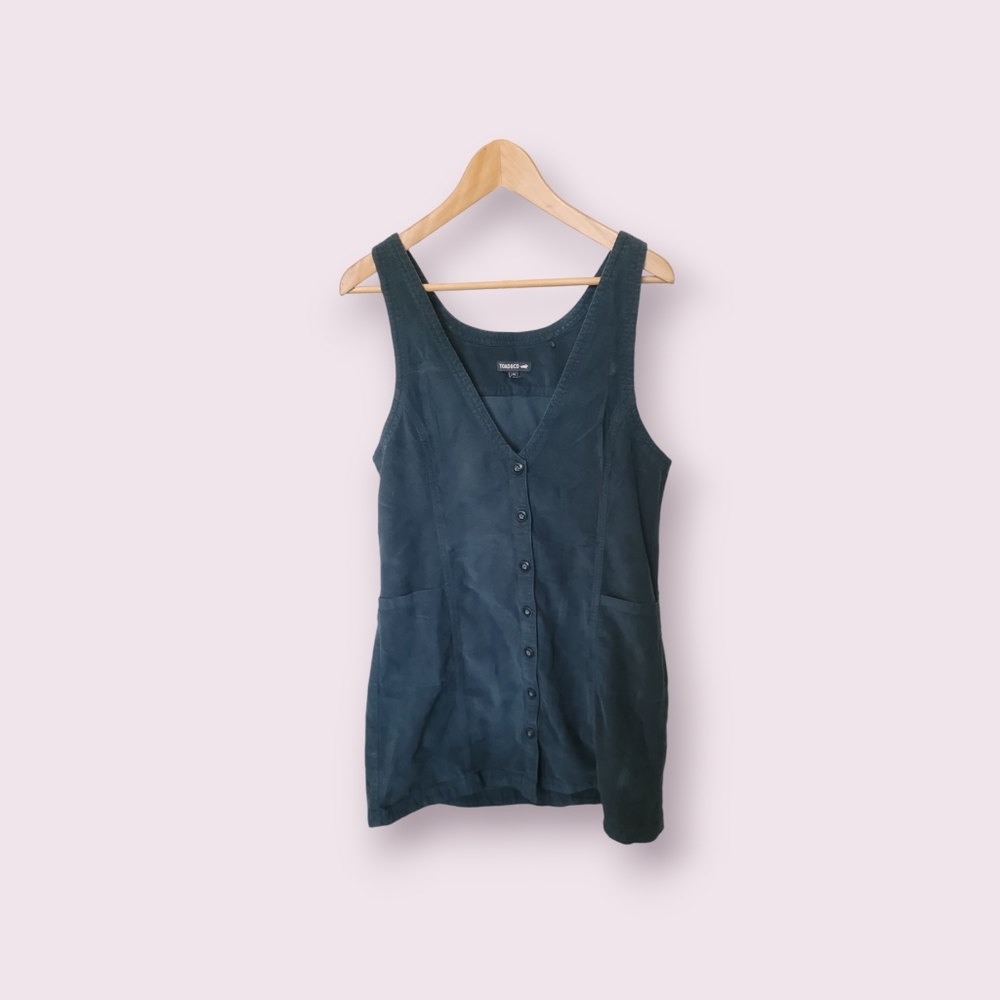 Toad&Co Deep Teal Button-Front V-Neck Jumpsuit